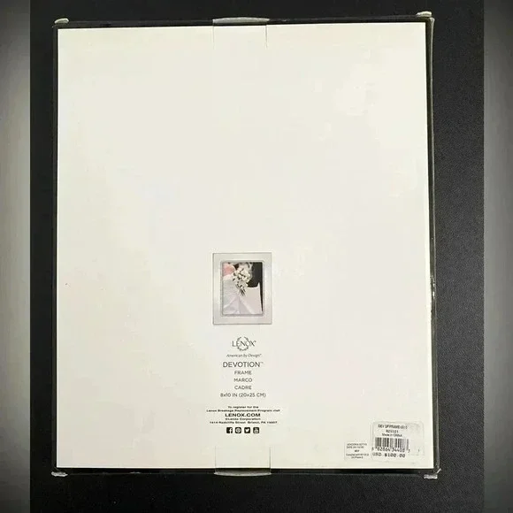 New Lenox Devotion 8x10 Picture Frame Silver Plated Crystal Hang Table Top NIB - Picture 9 of 15